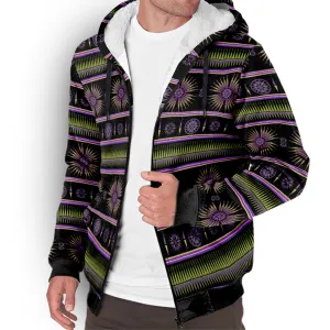 Evening Feather Wheel Sherpa Hoodie