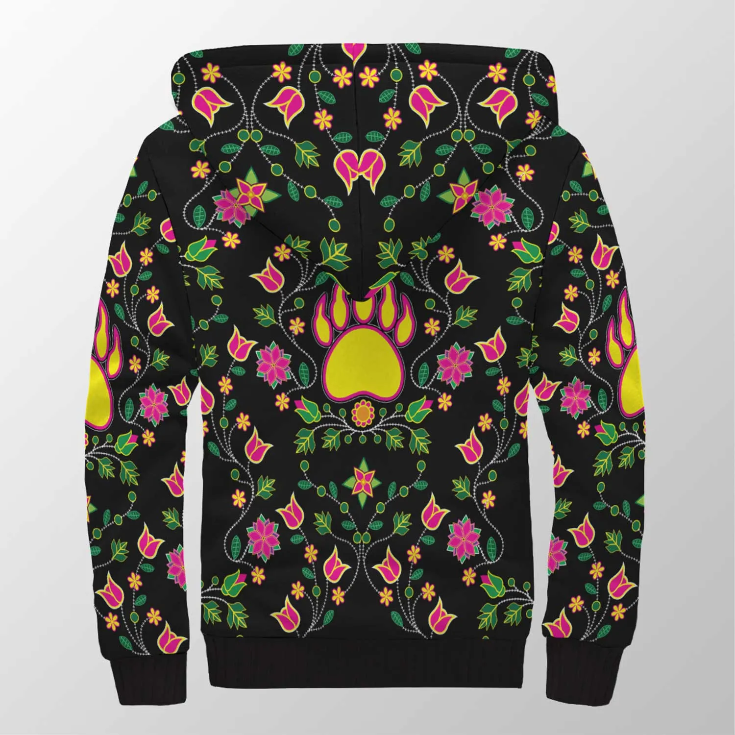 Floral Bearpaw Sherpa Hoodie