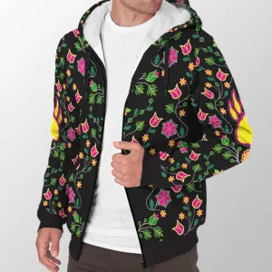 Floral Bearpaw Sherpa Hoodie