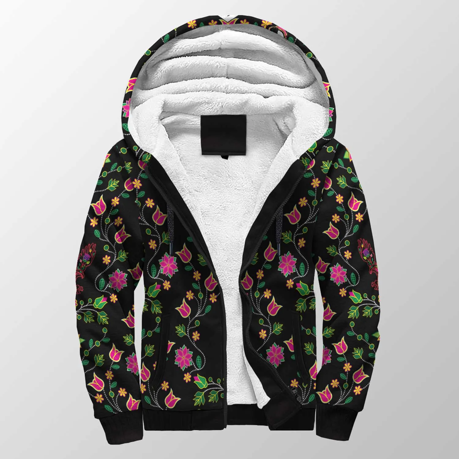 Floral Eagle Sherpa Hoodie