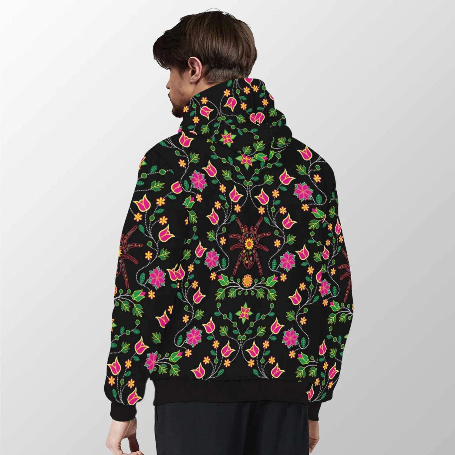 Floral Spider Sherpa Hoodie