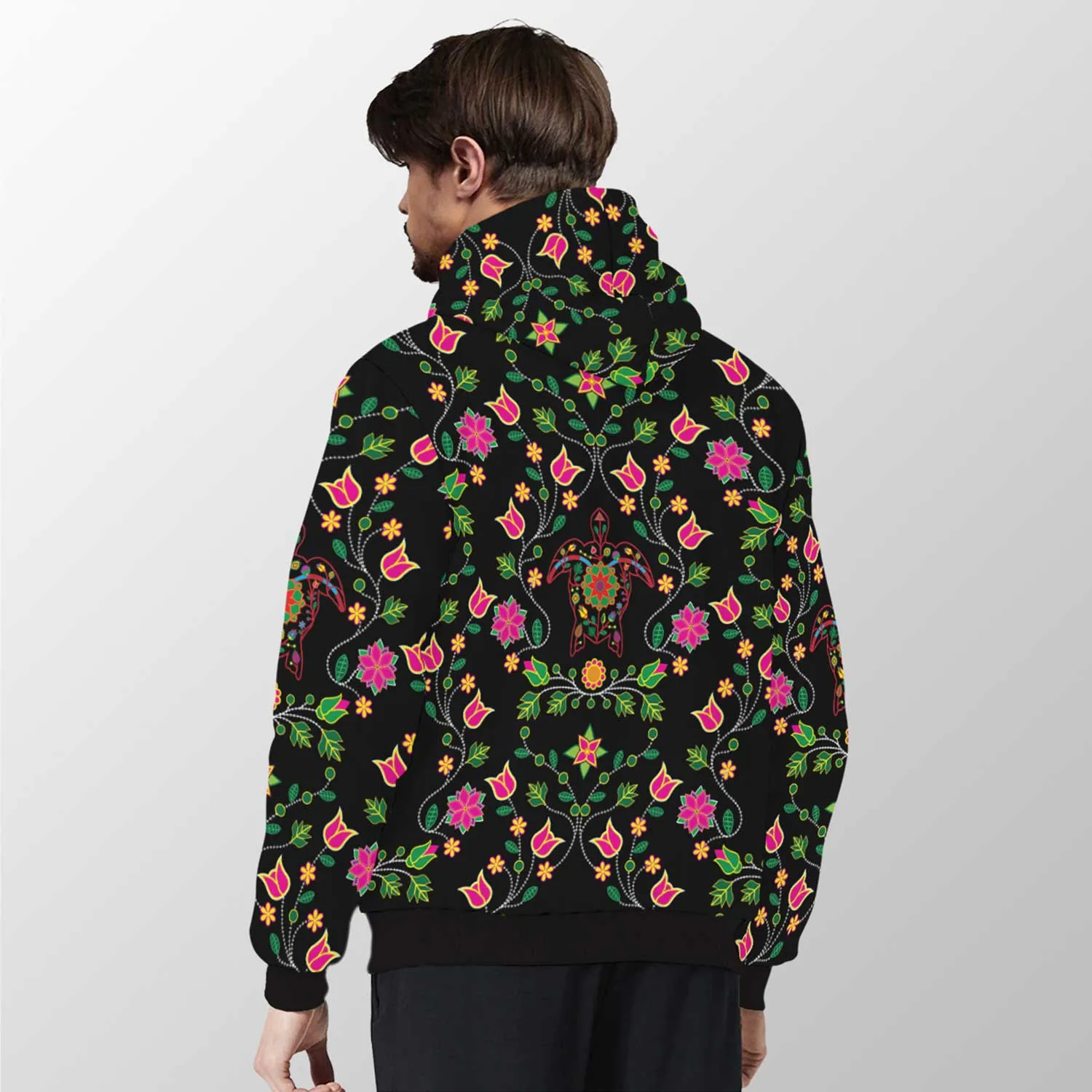 Floral Turtle Sherpa Hoodie