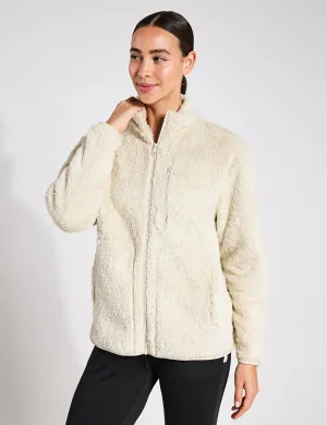 Full-Zip Sherpa Jacket - Sandstone