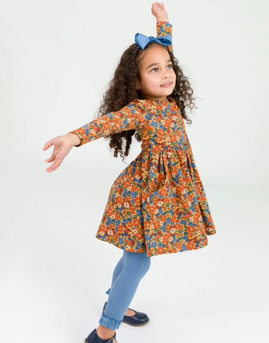 Golden Harvest Knit Long Sleeve Twirl Dress