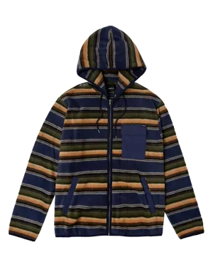 Hawthorne Hooded Zip Fleece Jacket in Moody Blue