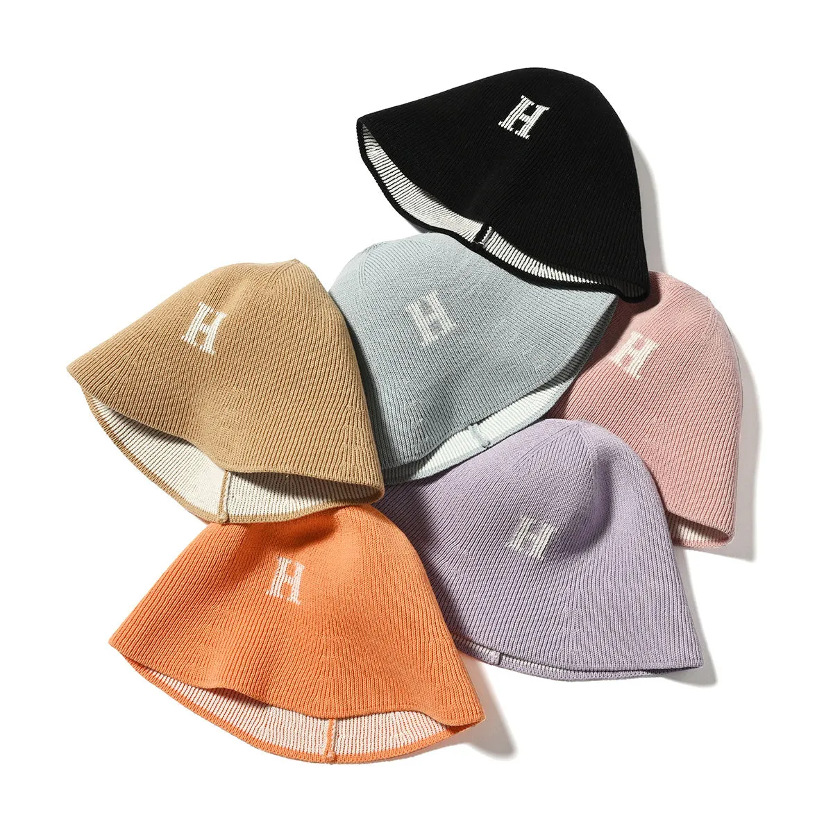 HOMEGAME - H LOGO COTTON KNIT HAT Lt.PURPLE【HG241415】