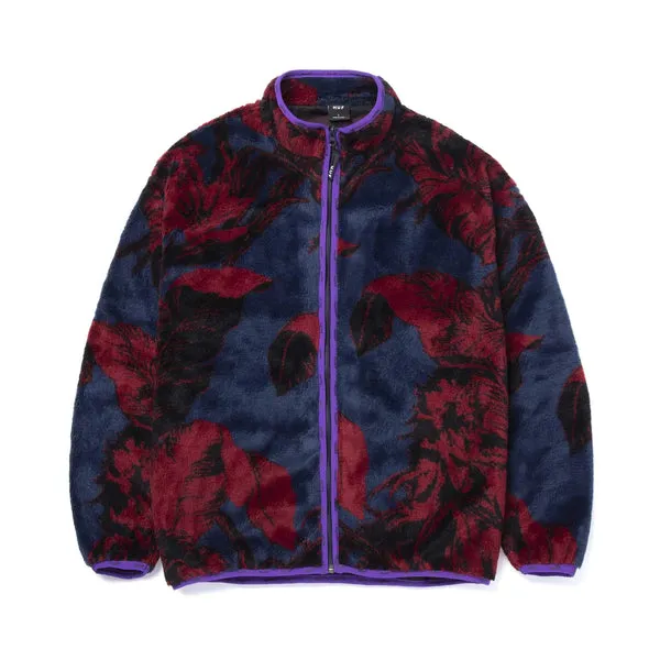 HUF Sativa Floral Sherpa - Navy Blazer