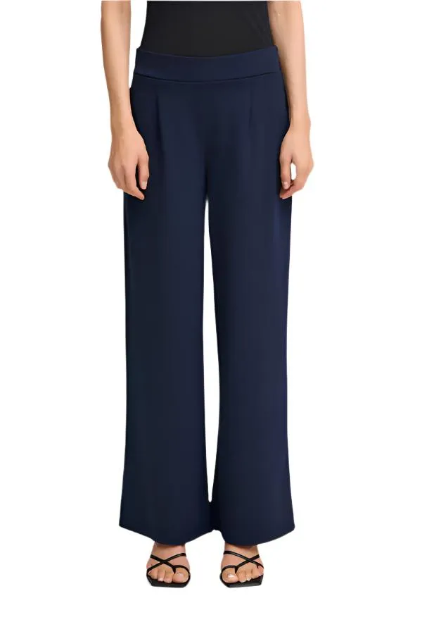 Ichi Womens Kate Sus Long Wide Pants Maritime Blue