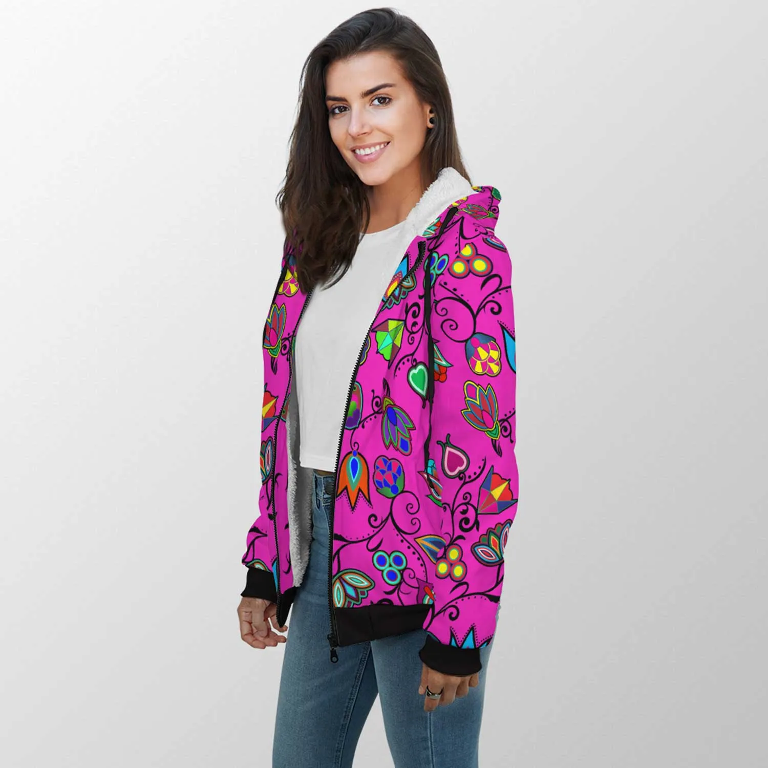 Indigenous Paisley Sherpa Hoodie