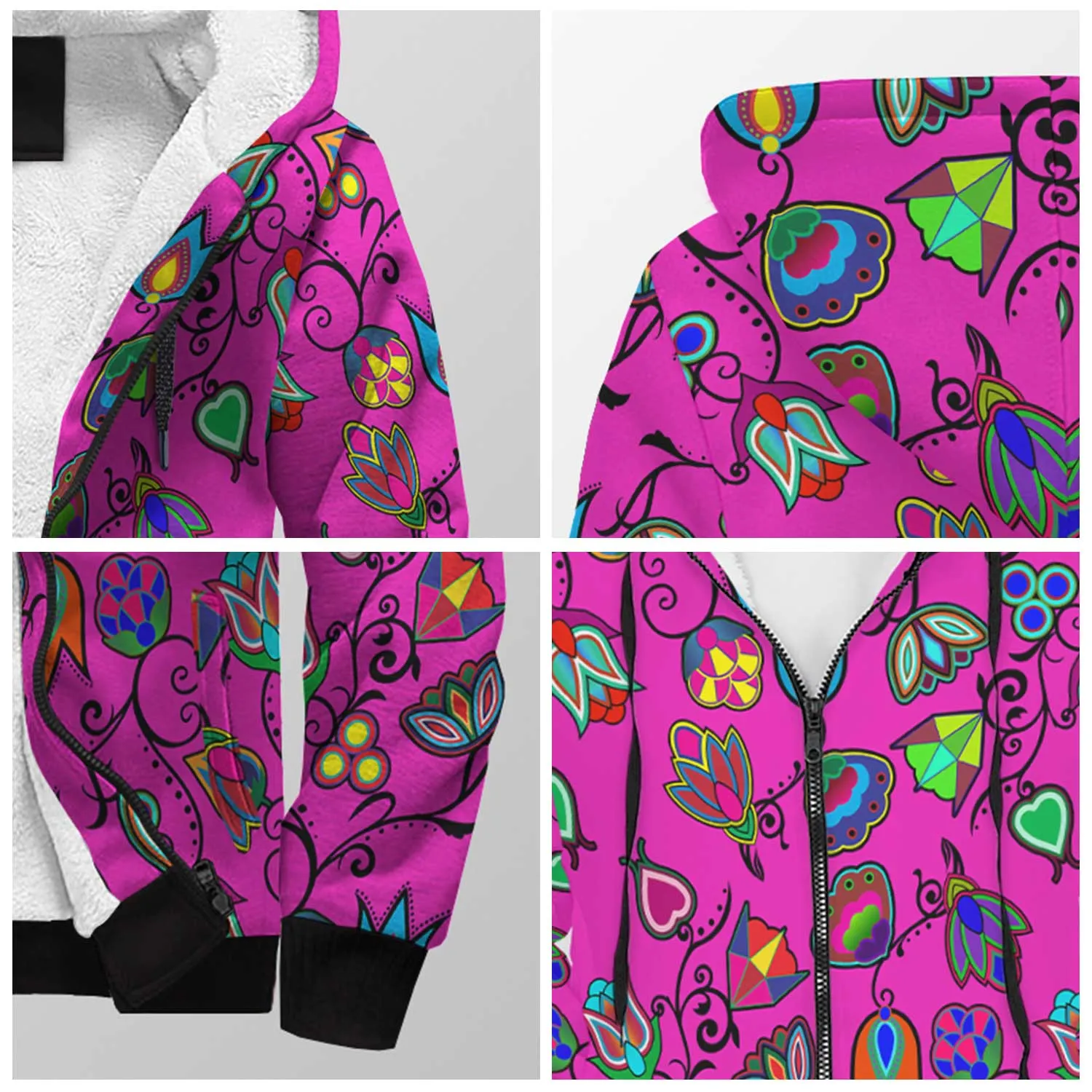 Indigenous Paisley Sherpa Hoodie