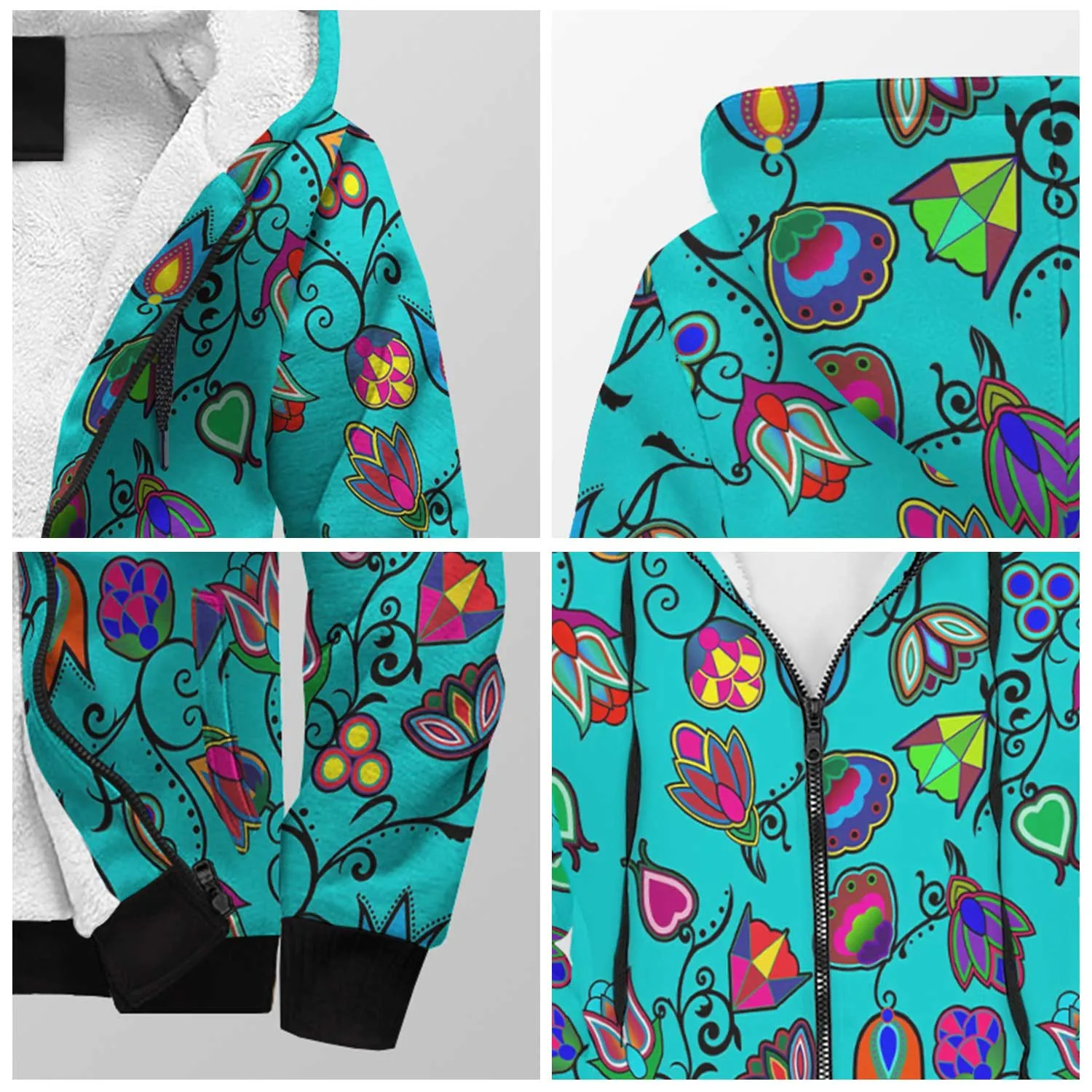 Indigenous Paisley Sky Sherpa Hoodie