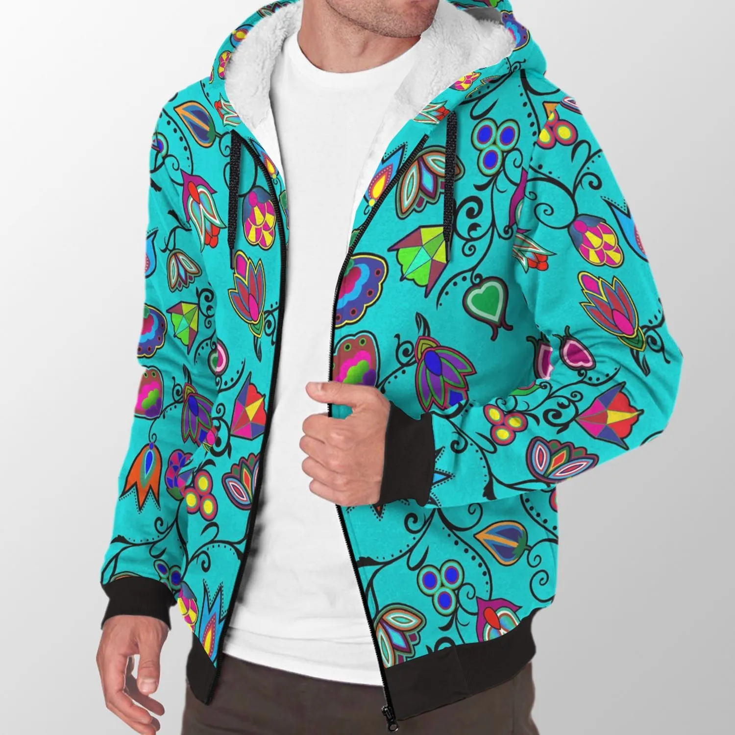 Indigenous Paisley Sky Sherpa Hoodie