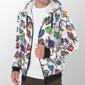 Indigenous Paisley White Sherpa Hoodie