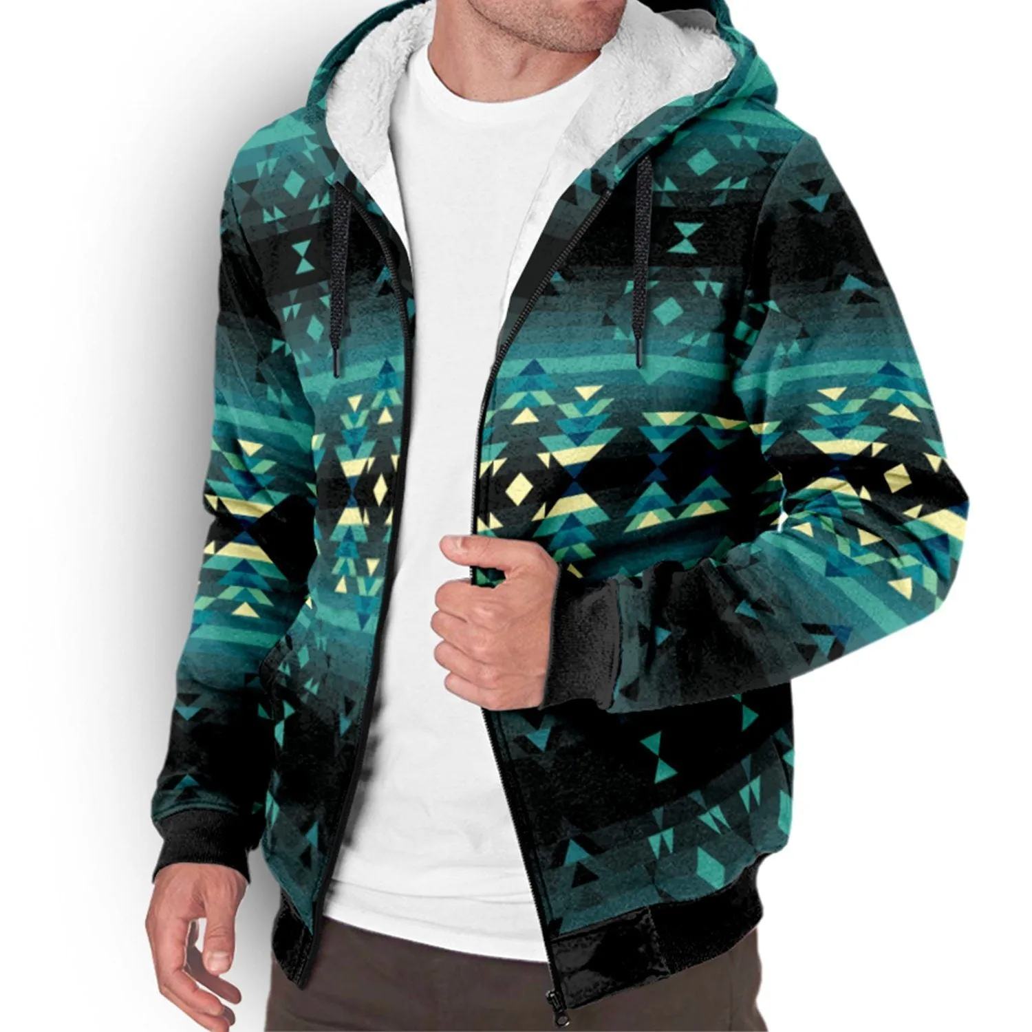 Inspire Green Sherpa Hoodie