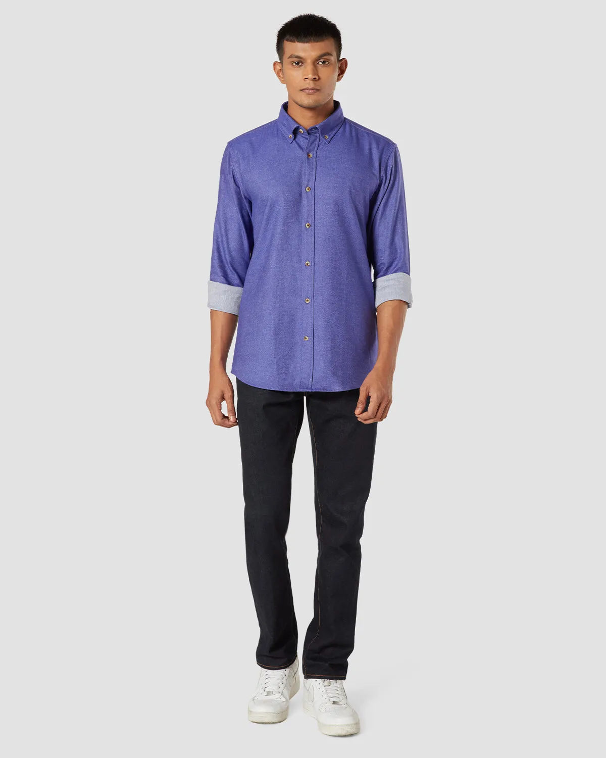 Japanese Smoky Grape Flannel Shirt