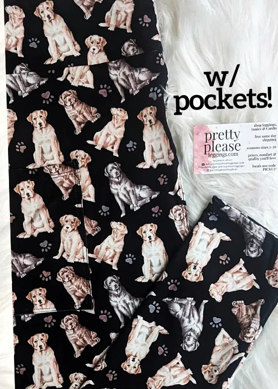 Labrador Retriever Love Super SOFT Leggings Dog Mom Lab Puppy Lovers OS TC Plus rts cdw