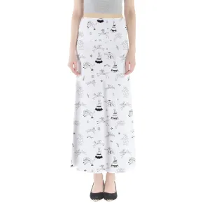 Ledger Dabbles White Full Length Maxi Skirt