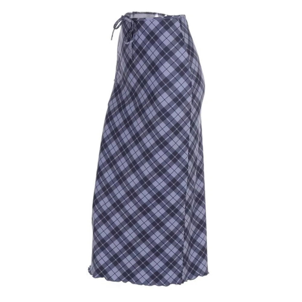 Less Conversation Plaid Maxi Skirt