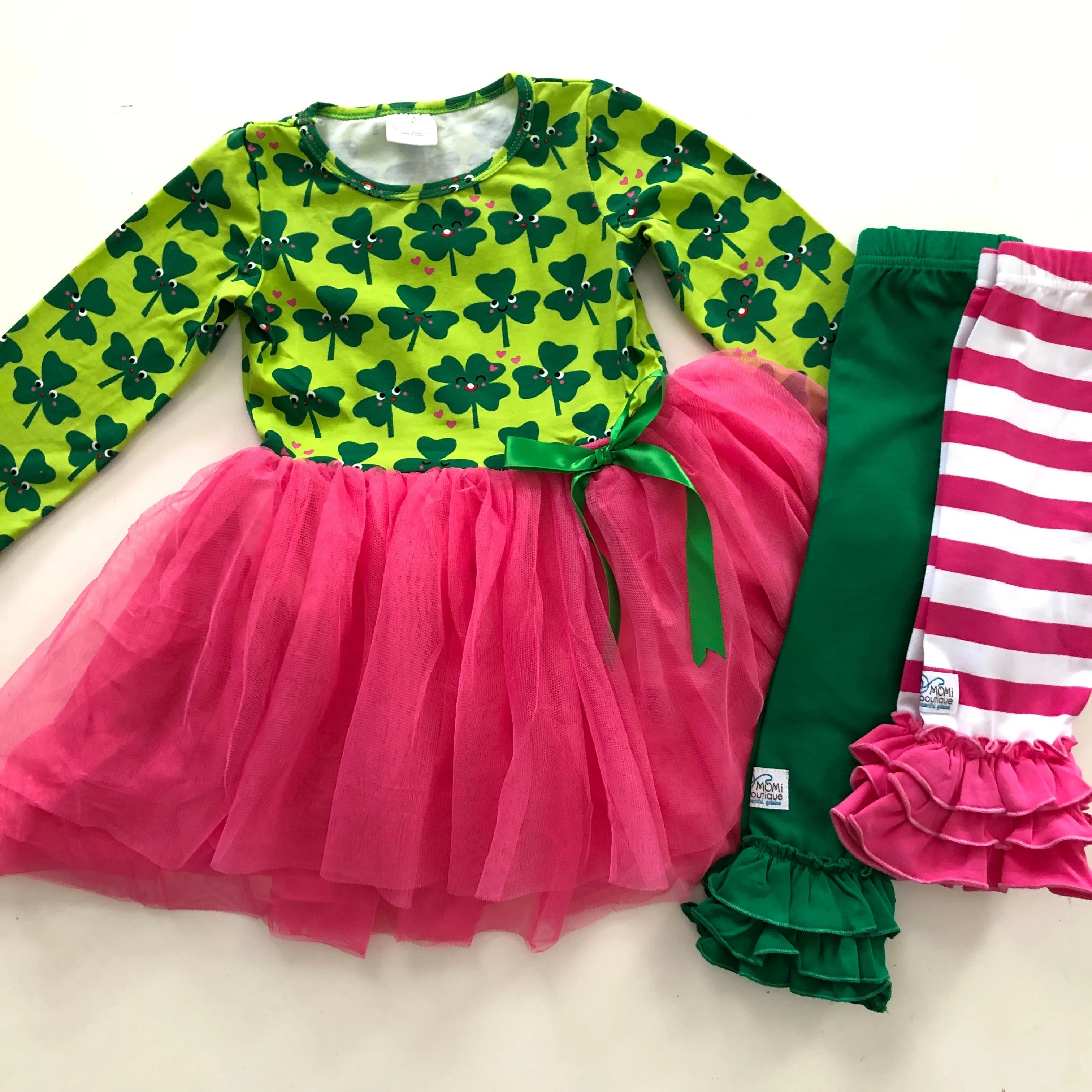 Lucky Clover Party dress   Green Legging