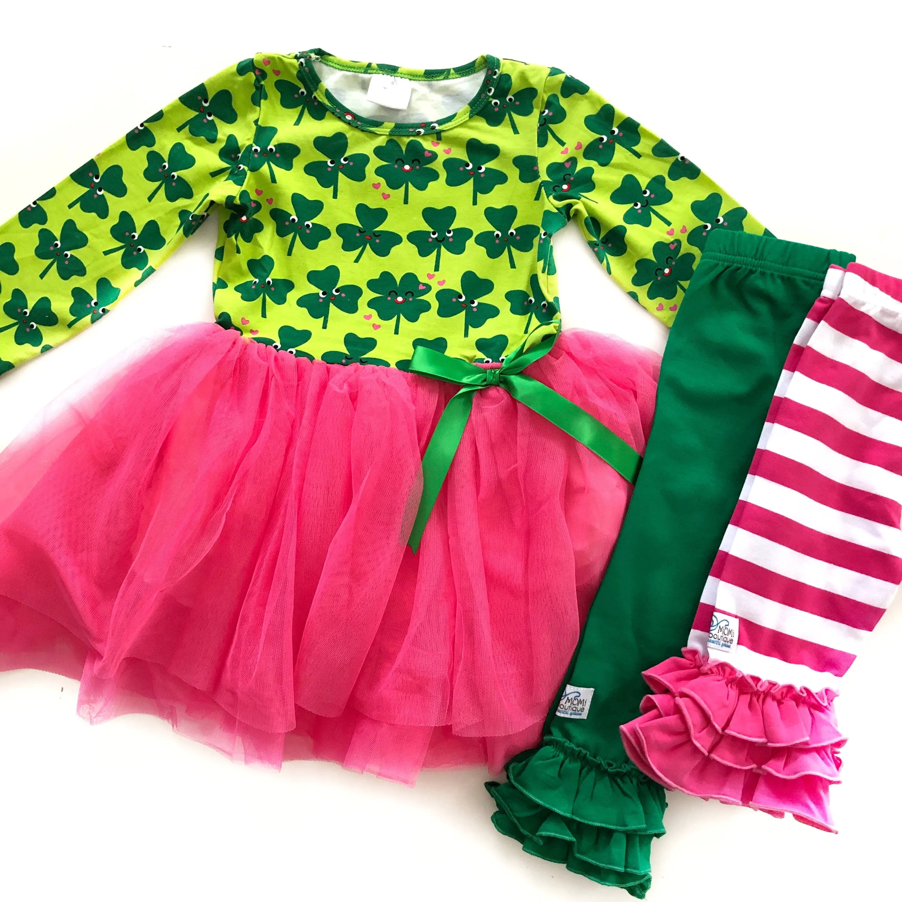 Lucky Clover Party dress   Green Legging