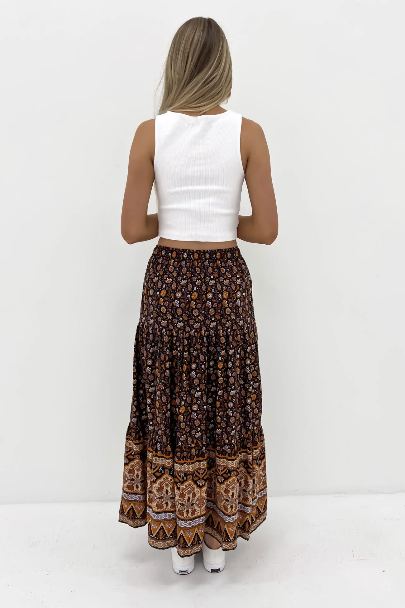 Luna Floral Maxi Skirt Print