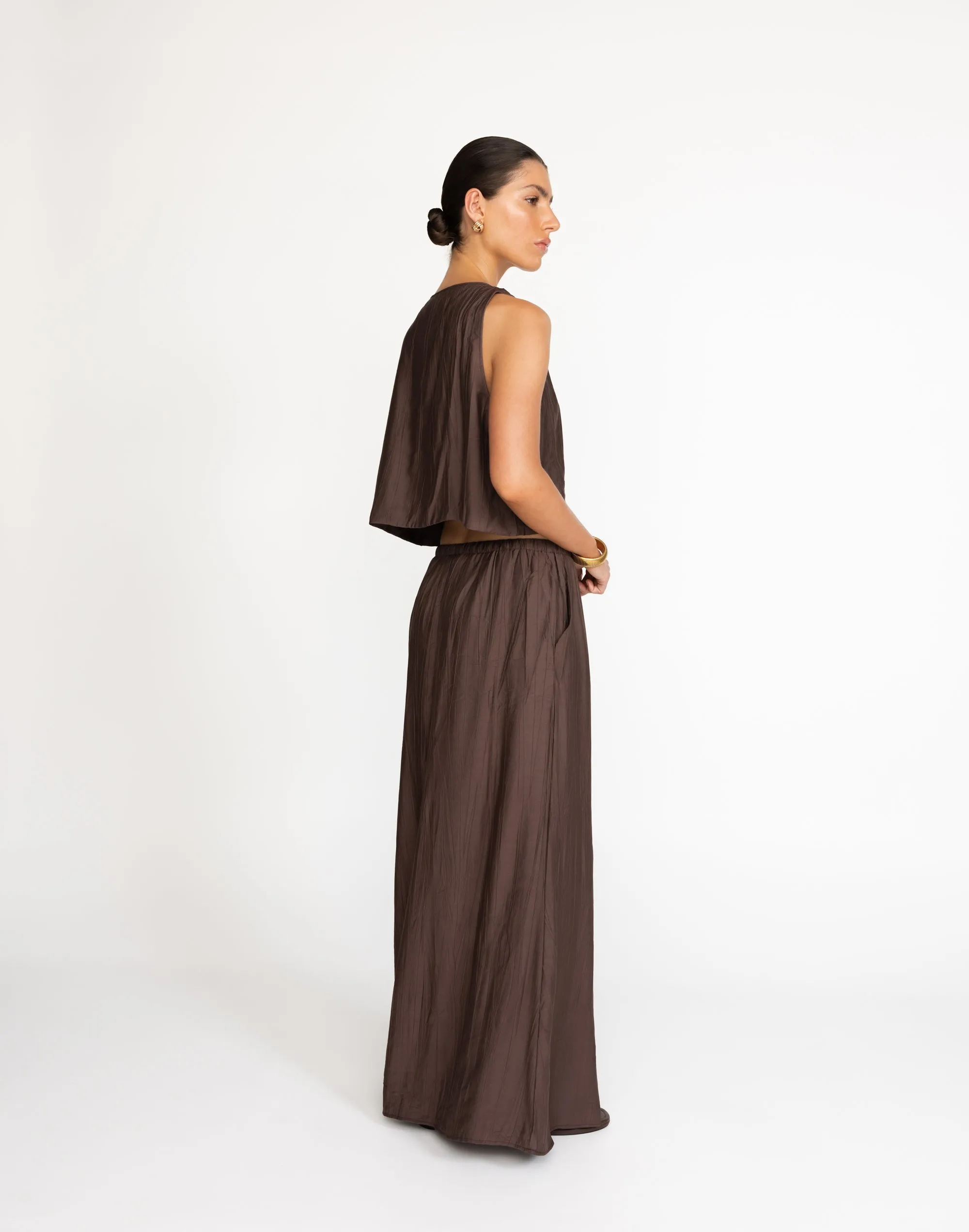 Madi Maxi Skirt (Chocolate)