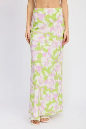 MAXI FLORAL BIAS SKIRT