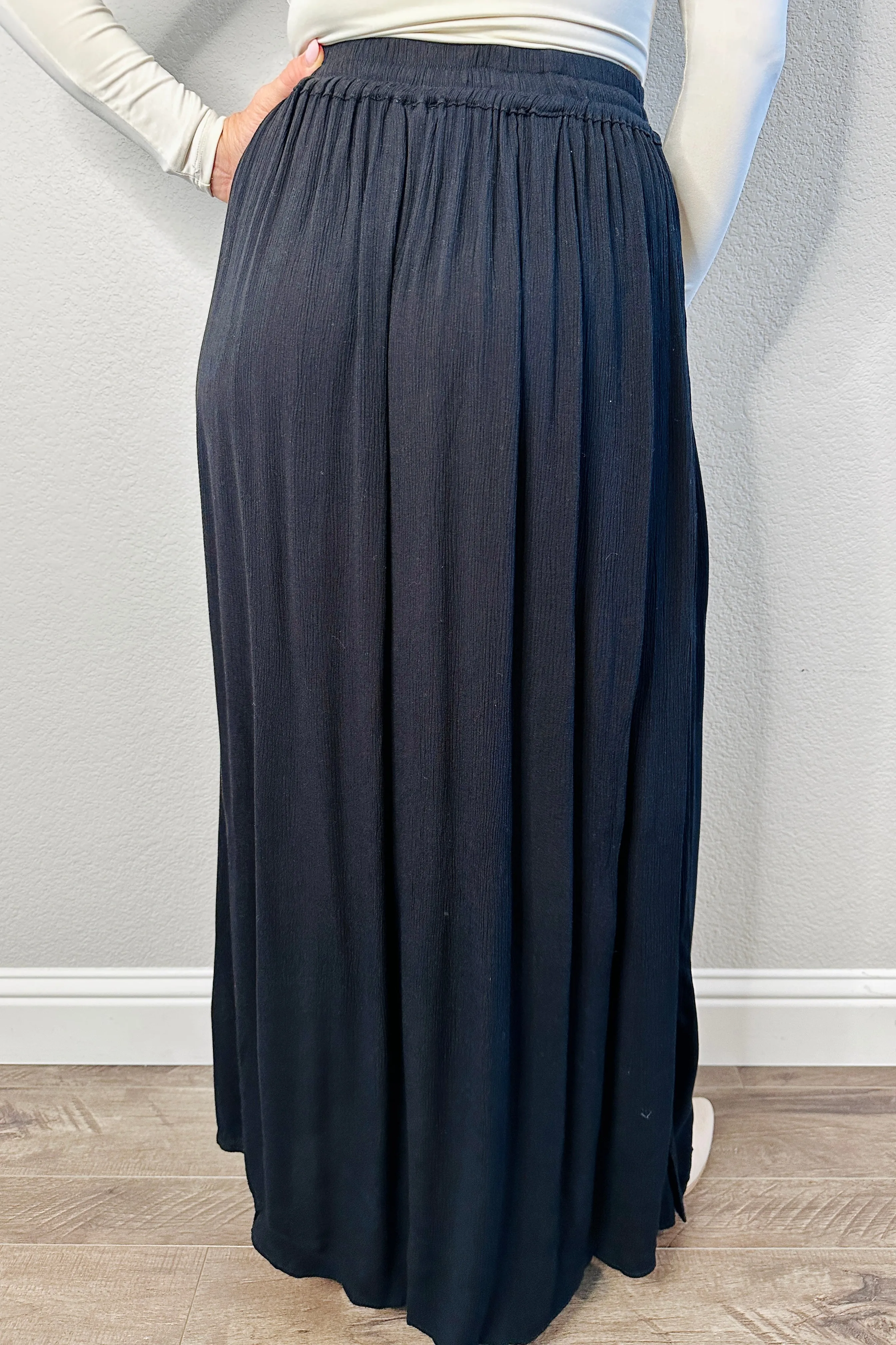 Mckenna Double Slit Maxi Skirt