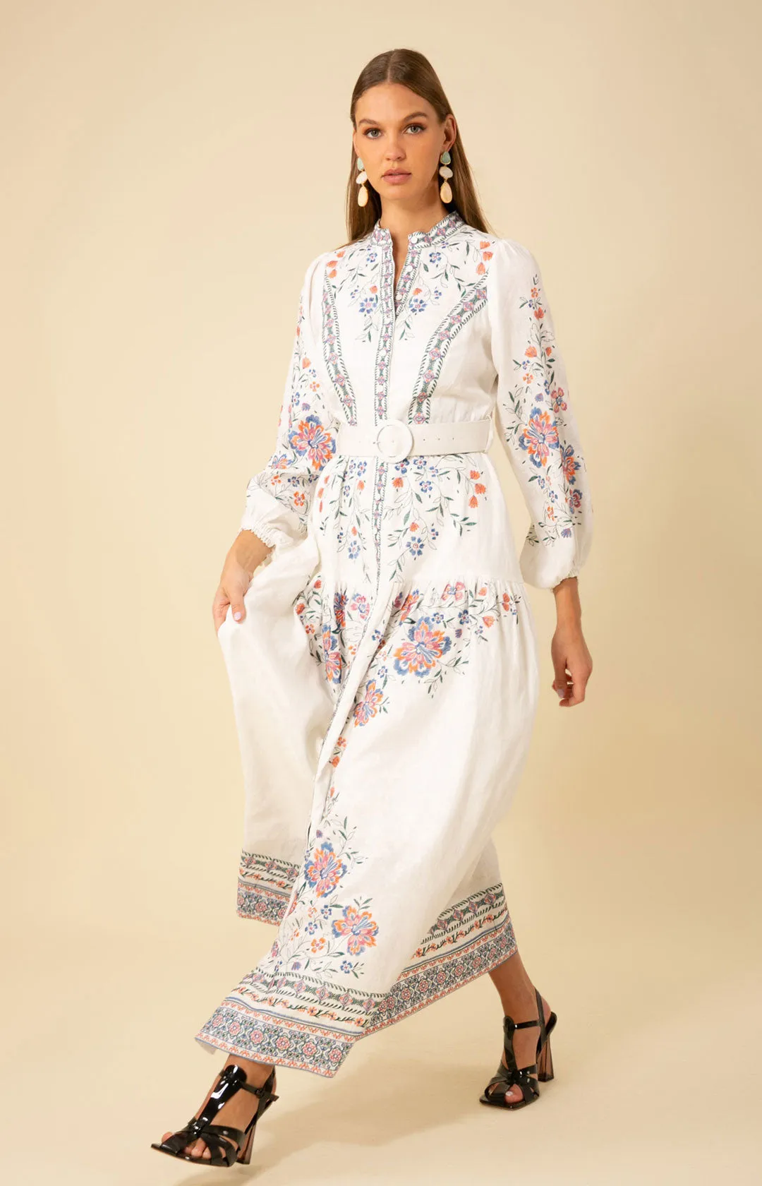 Melissa Embroidered Maxi Dress