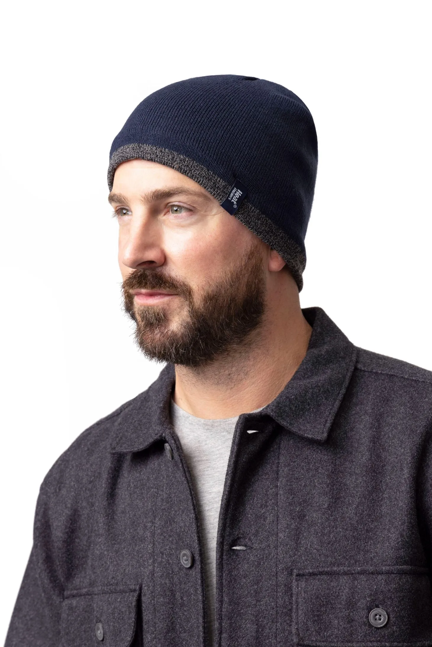 Men's Atlas Flat Knit Hat with Contrast Trim