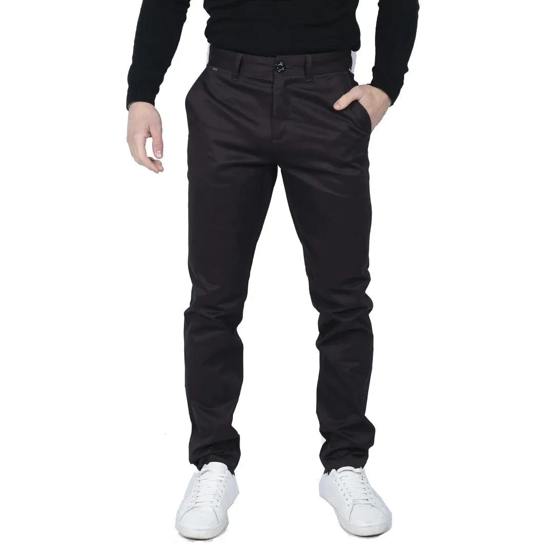 Mens Regular Chino Jeans Trousers Stretch Classic Smart Casual Tailored Fit