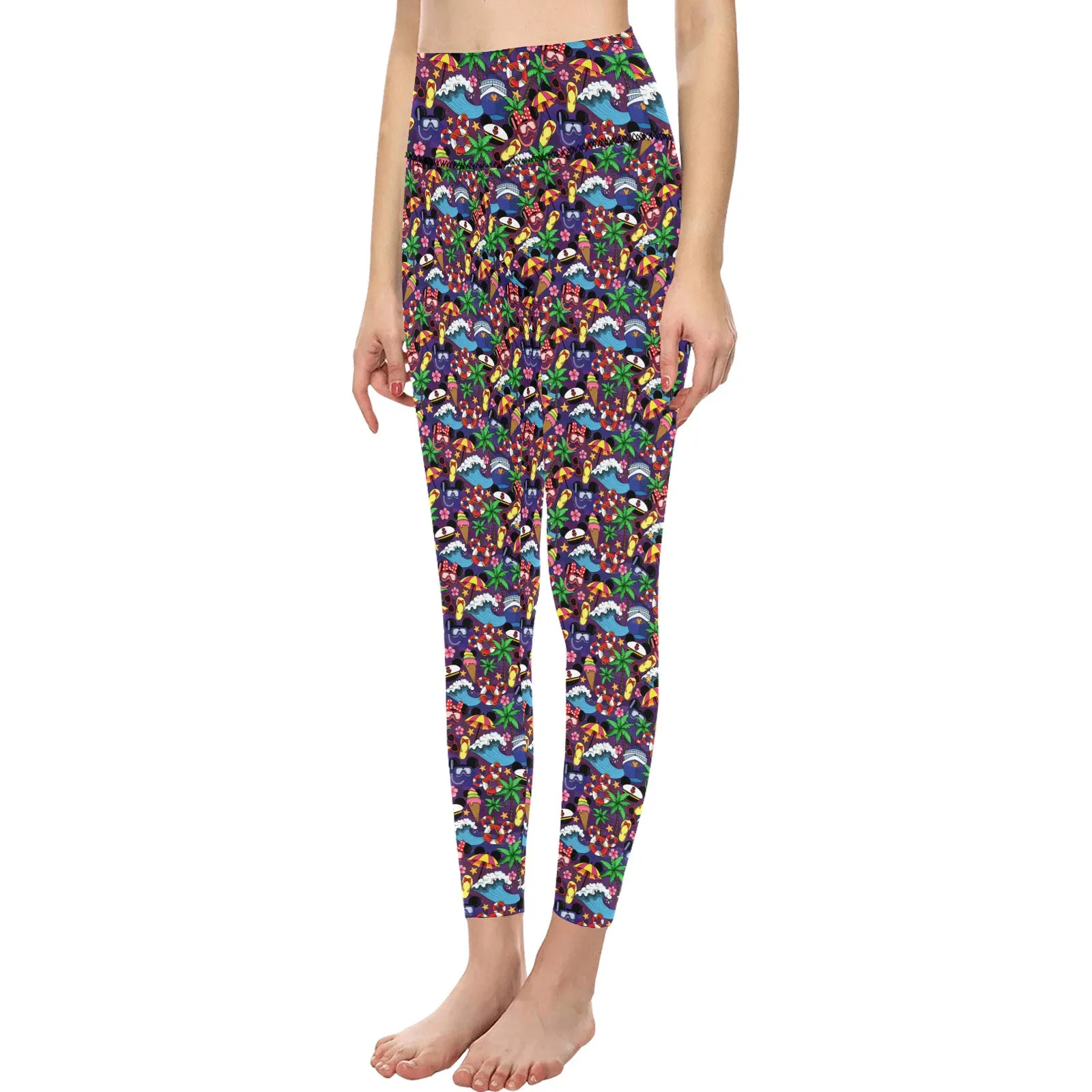 Mickey And Minnie Cruise Women's Athletic Leggings