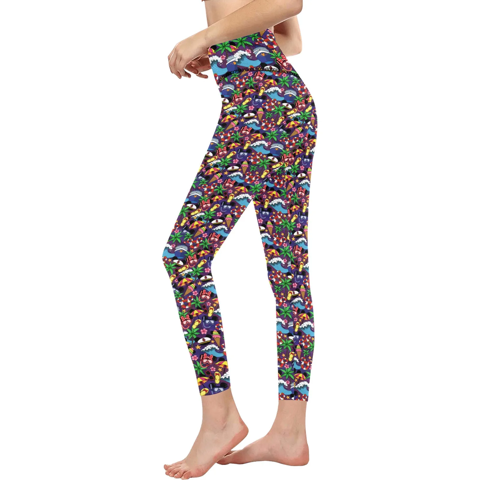 Mickey And Minnie Cruise Women's Athletic Leggings