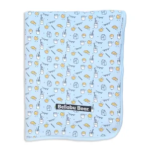 Milk & Cookies Blue Bamboo Blanket