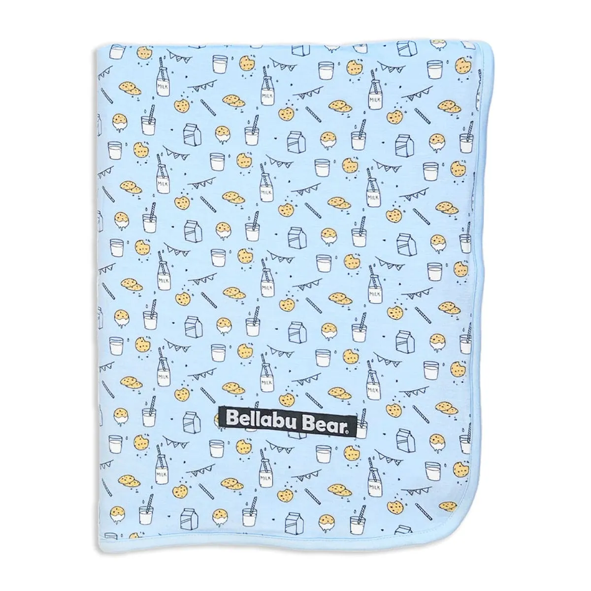 Milk & Cookies Blue Bamboo Blanket