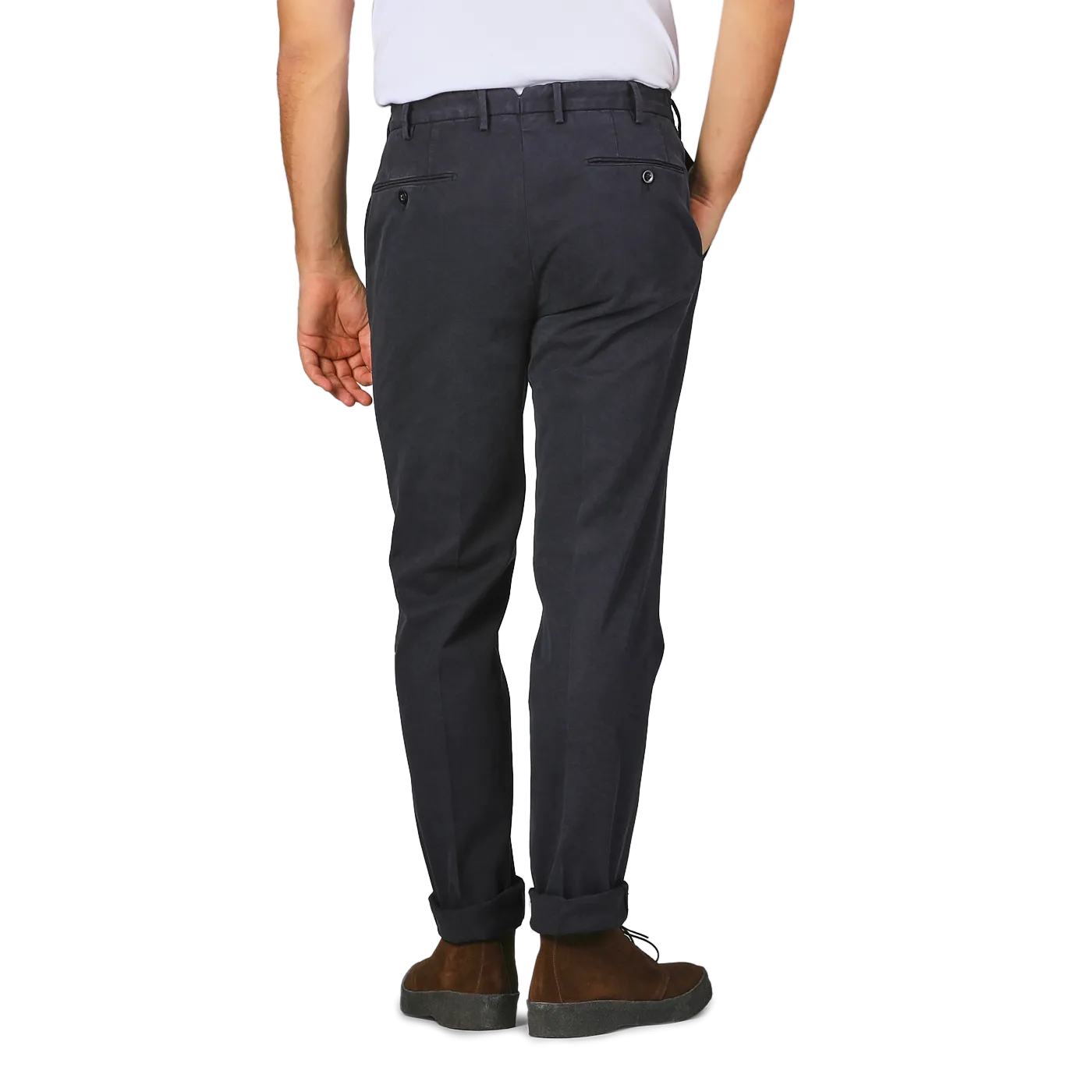 Navy Blue Cotton Stretch Regular Model 39 Chinos