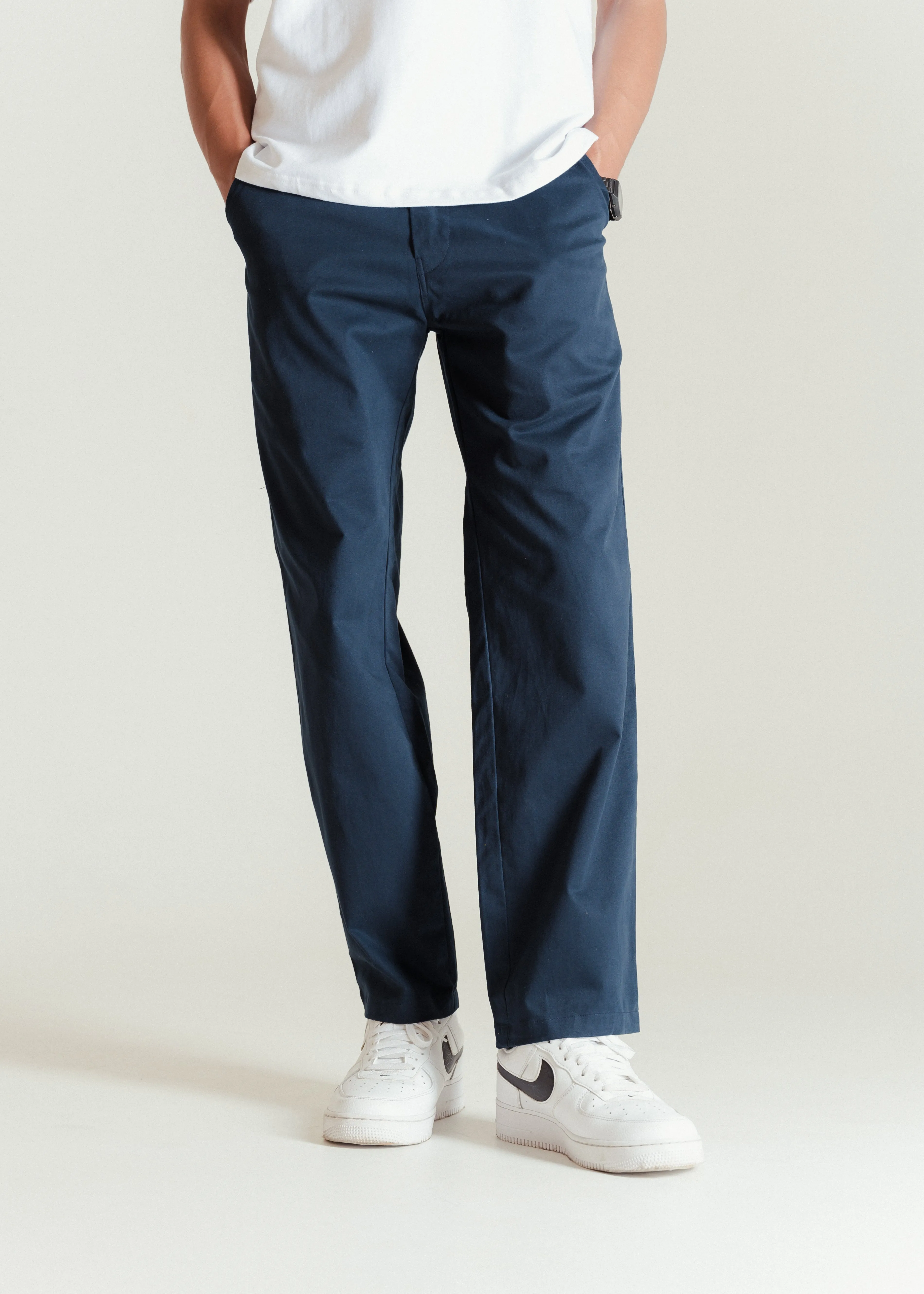 Navy Blue — Relaxed Chinos