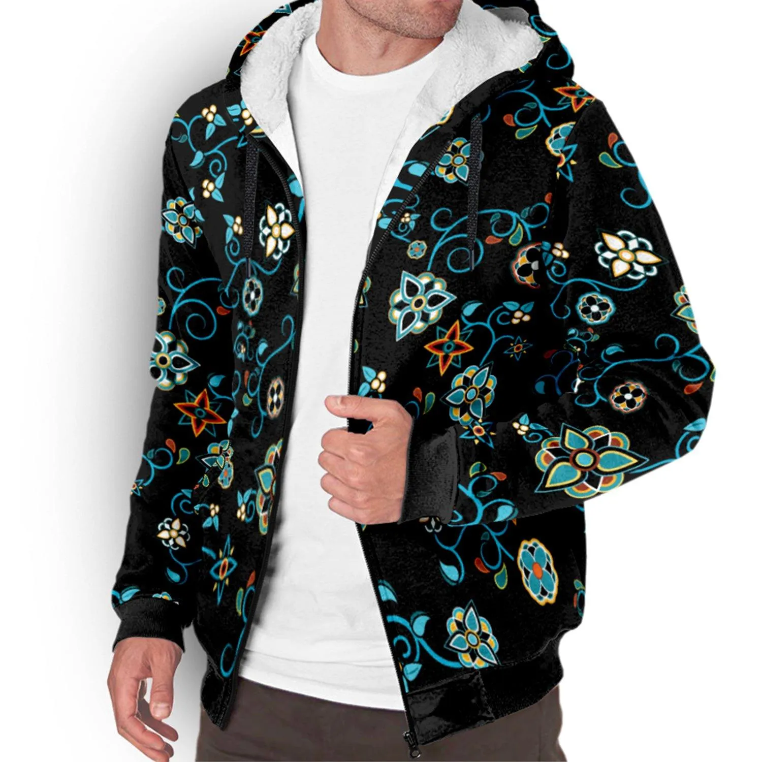 Ocean Bloom Sherpa Hoodie