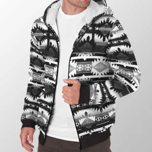 Okotoks Black and White Sherpa Hoodie