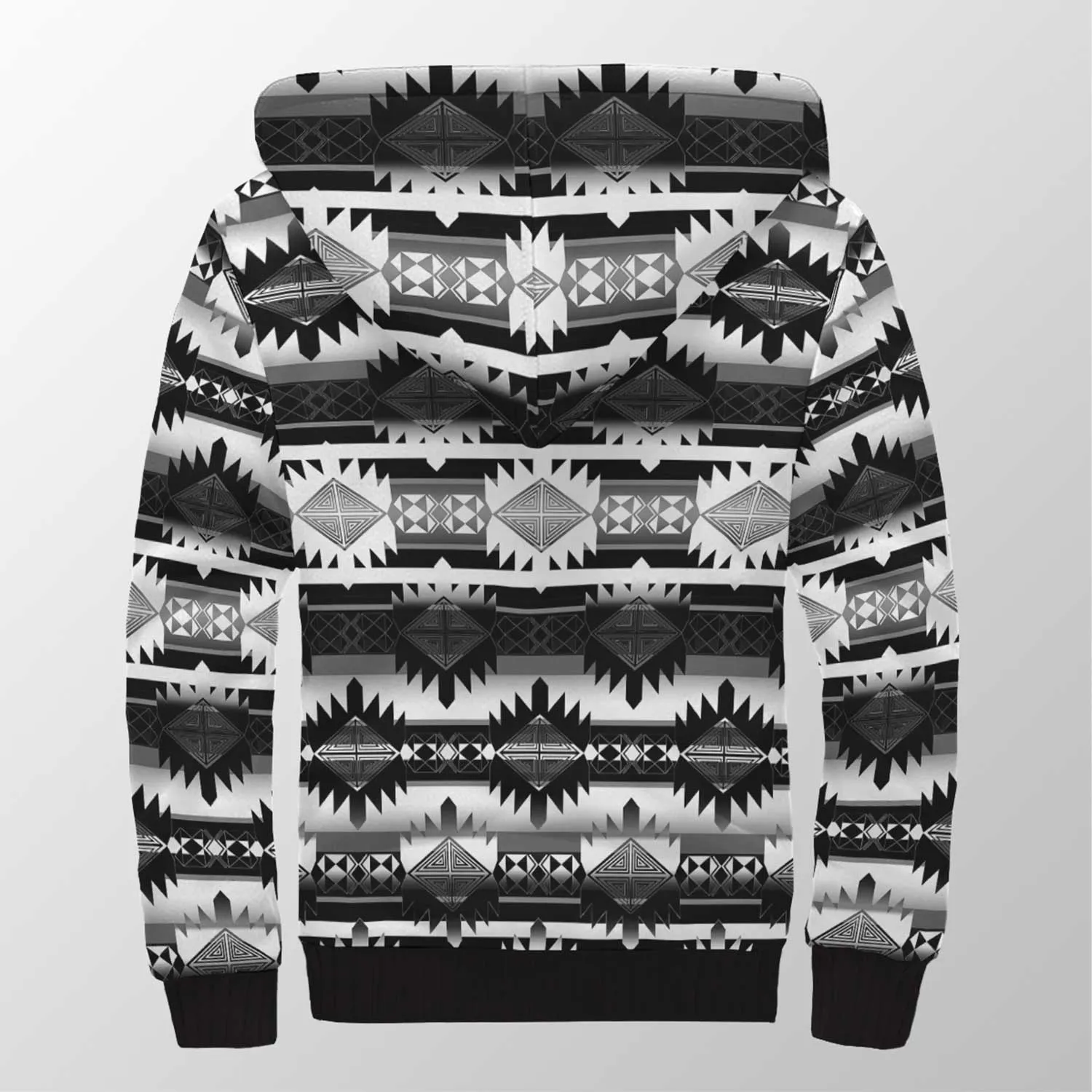 Okotoks Black and White Sherpa Hoodie