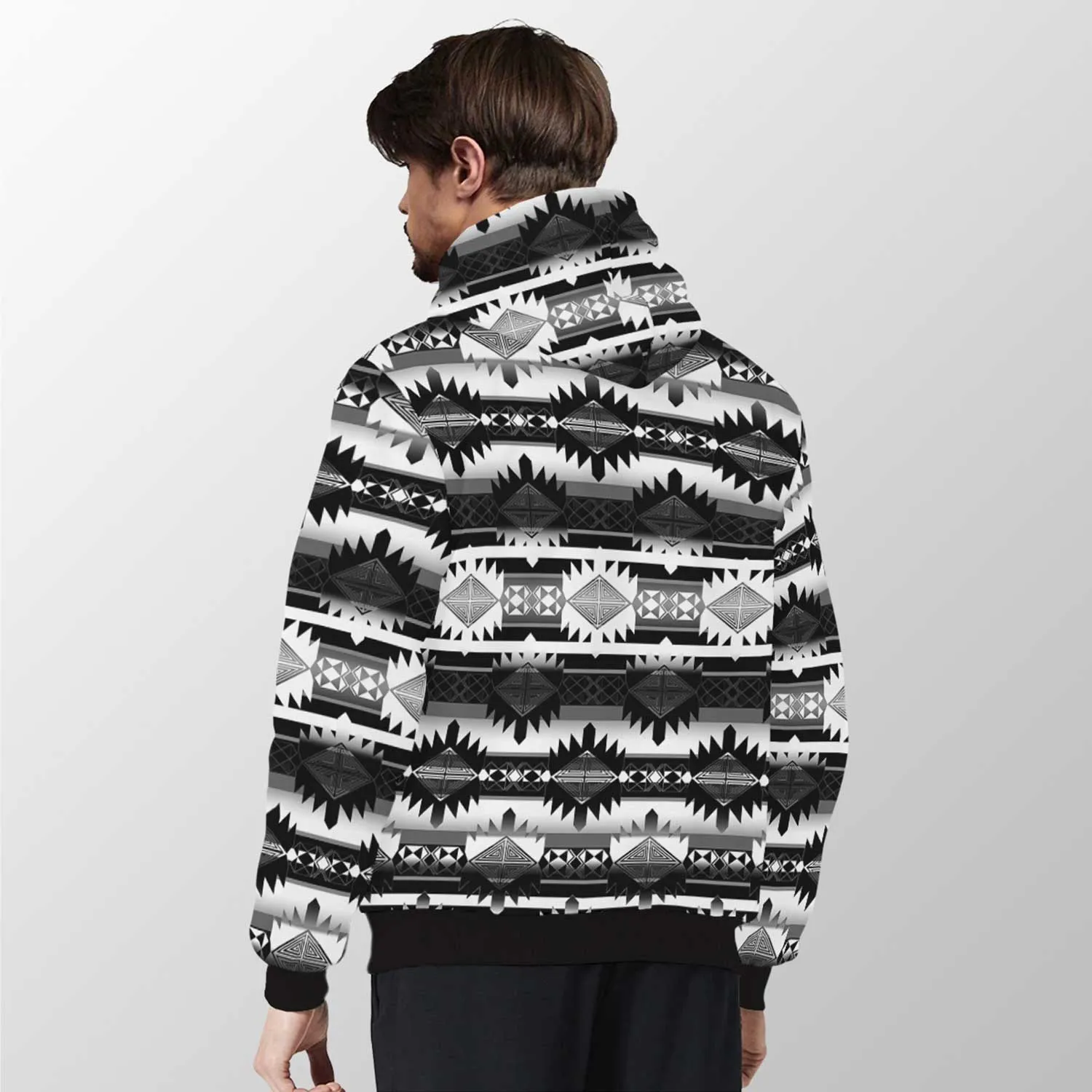 Okotoks Black and White Sherpa Hoodie