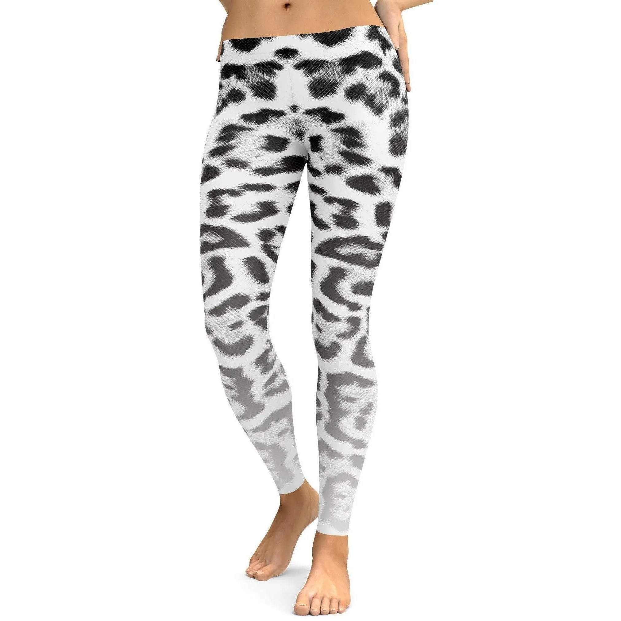 Ombre Snow Leopard Skin Leggings