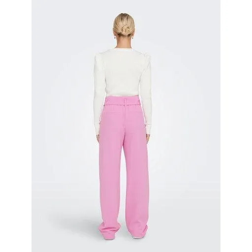 Only Womens Carolina HW Belt Long Pants Cyclamen