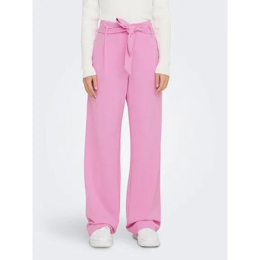 Only Womens Carolina HW Belt Long Pants Cyclamen