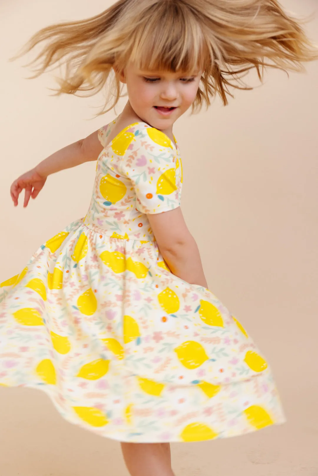 Organic Knit Ballet Dress - Lemon (FINAL SALE)