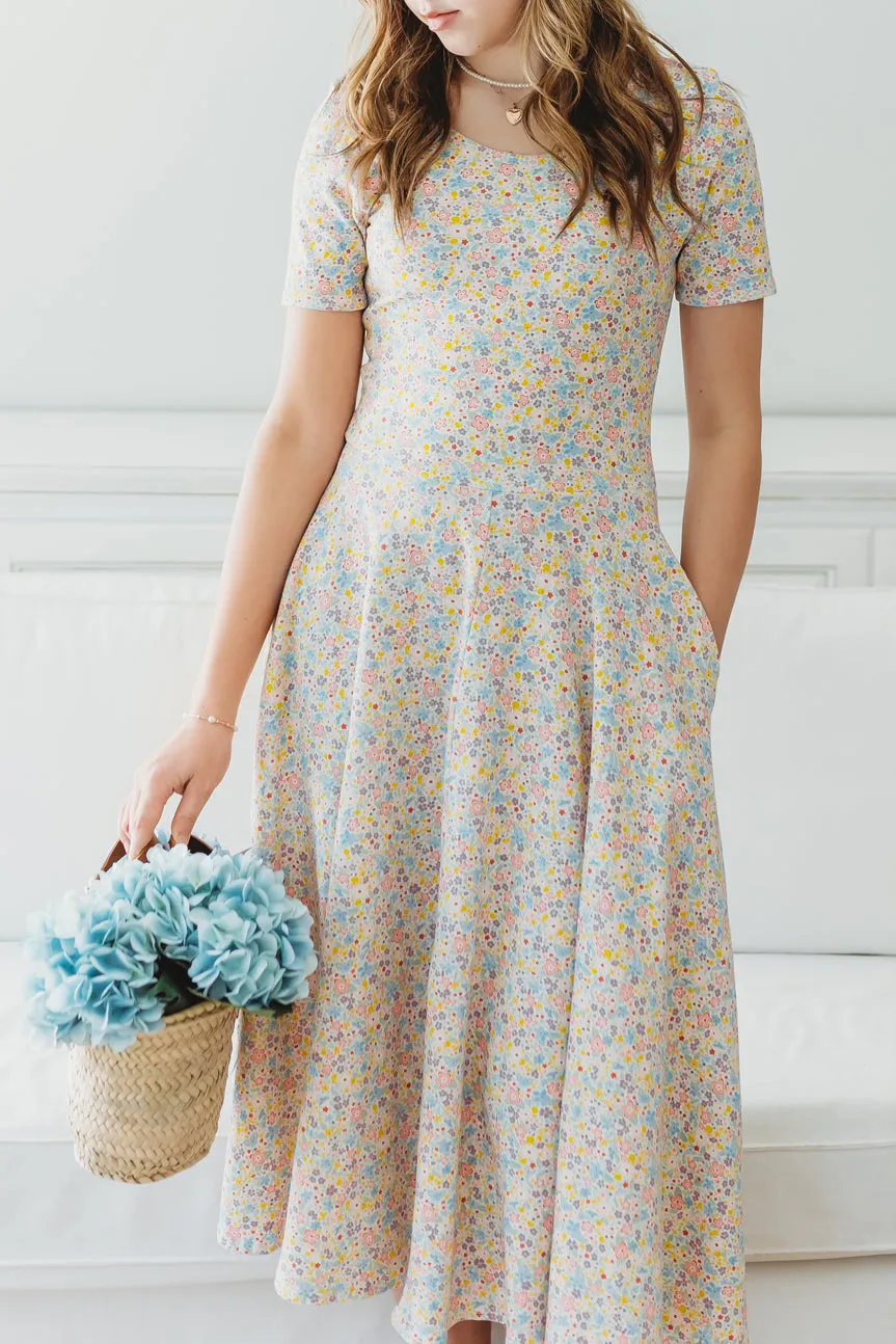 Organic Knit Ballet Dress (Women) - Posies (FINAL SALE)