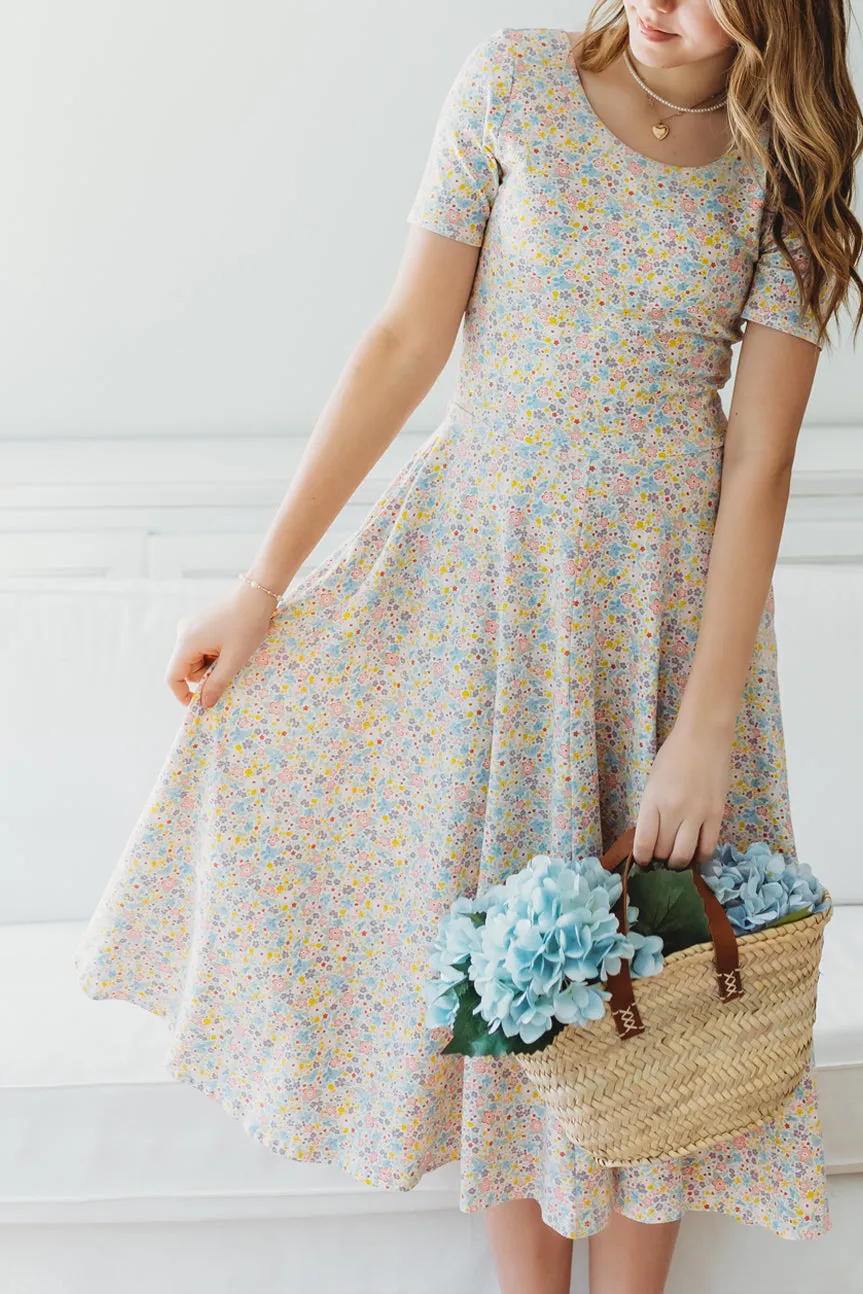 Organic Knit Ballet Dress (Women) - Posies (FINAL SALE)