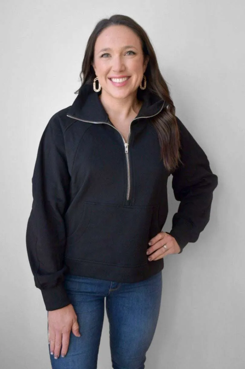 Oversized Three Zip Breastfeeding Sweatshirt