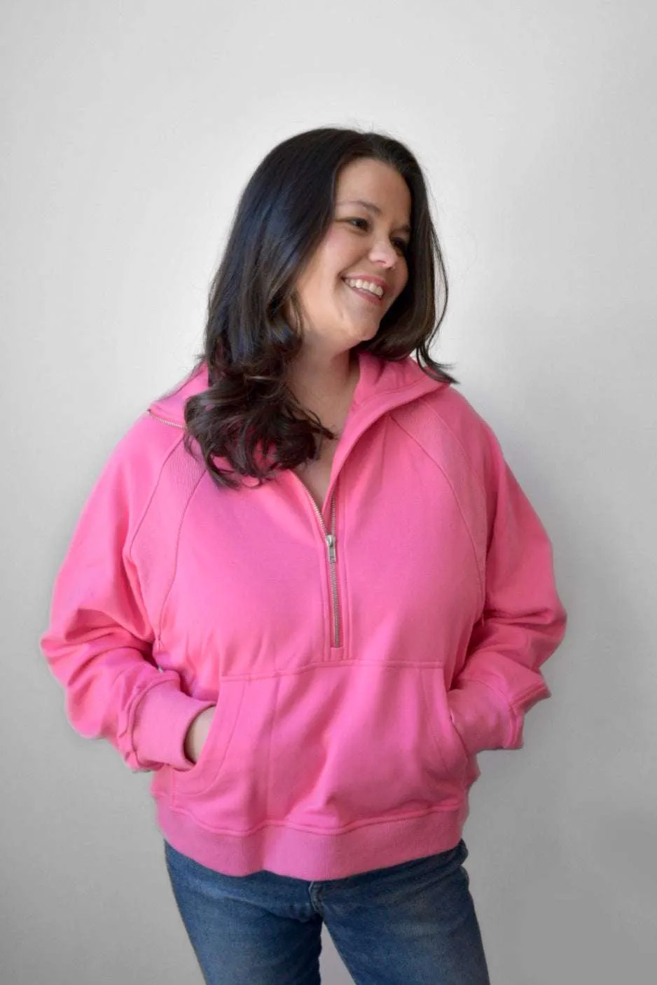 Oversized Three Zip Breastfeeding Sweatshirt