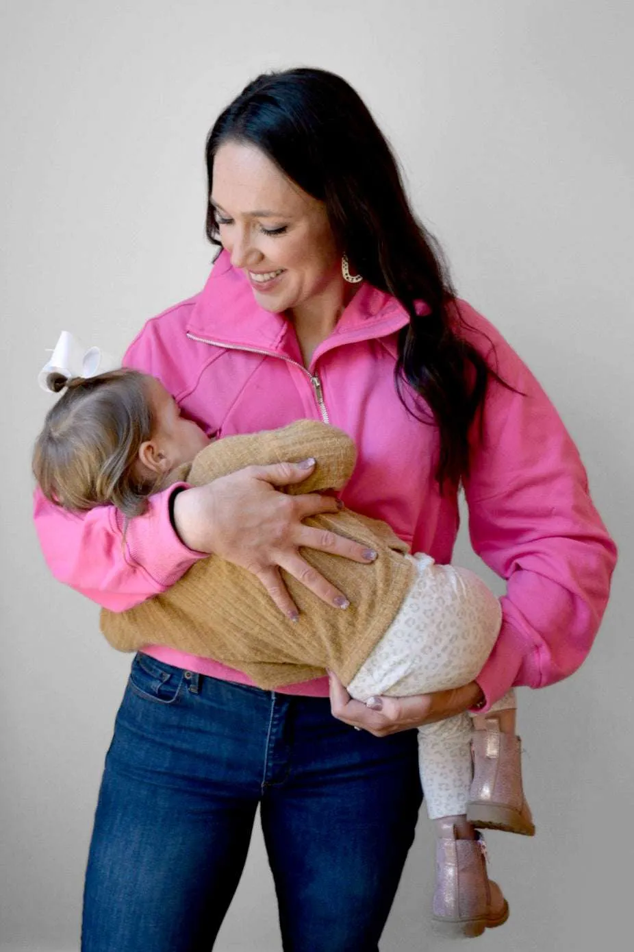 Oversized Three Zip Breastfeeding Sweatshirt